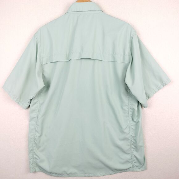 Simms Shirt Green Guide Series Fishing Short Sleeve Vented Lightweight Men Large - Picture 8 of 15